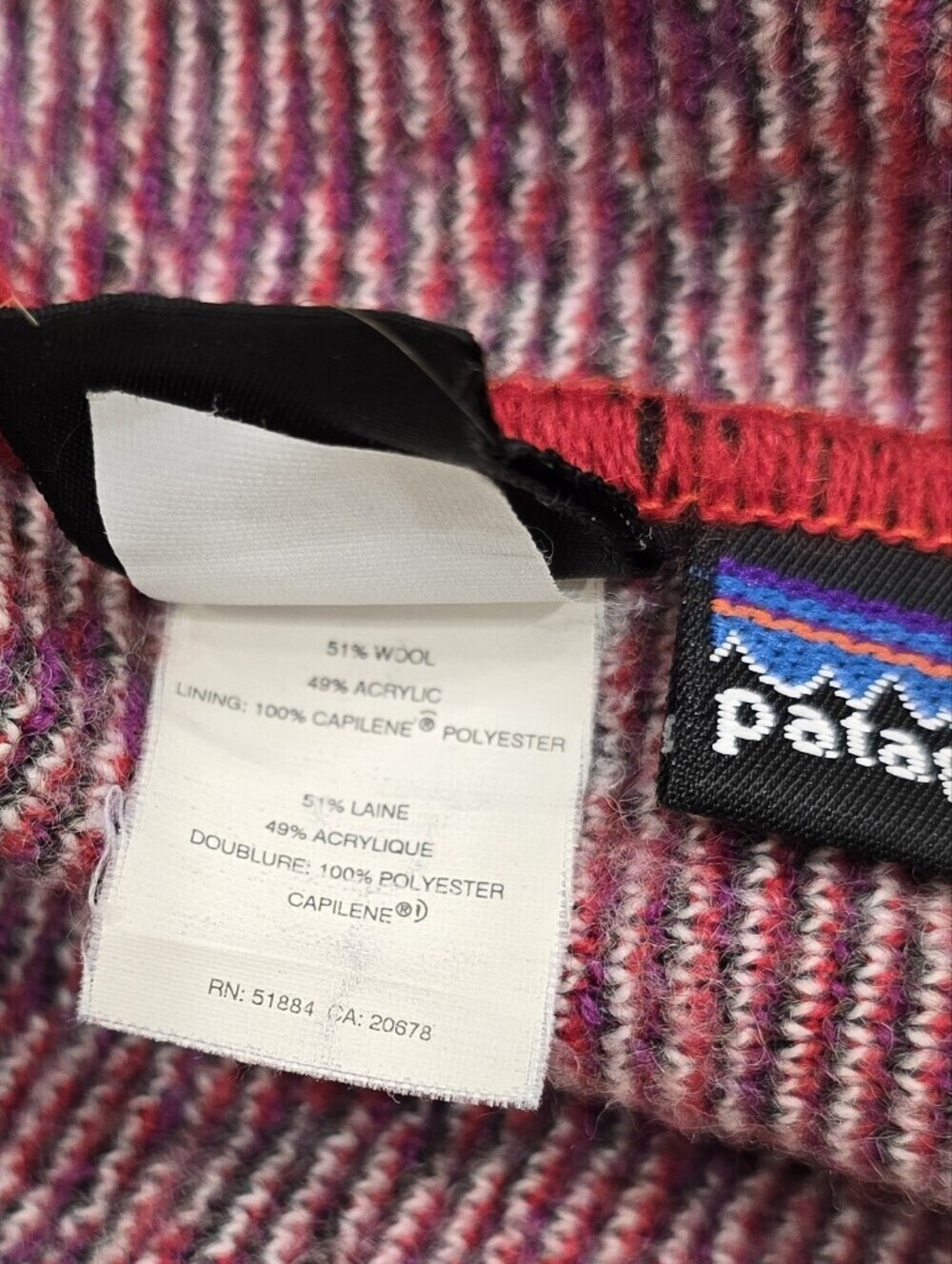 RARE Vintage 1990's Patagonia Ski Hat Made In France Lightweight OS - Picture 5 of 5